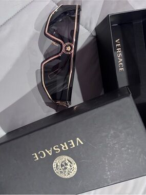 Versace Black Sunglasses with Gold Trim